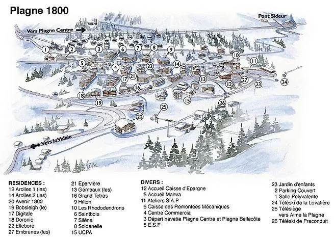 Residence Digitale - 3 Pieces Pour 6 Personnes - Piscine, Sauna Et Parking Prive La Plagne